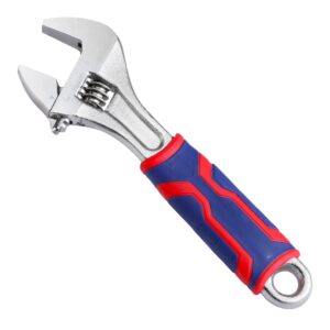 Heavy-Duty Adjustable Wrench with Non-Slip Grip Handle